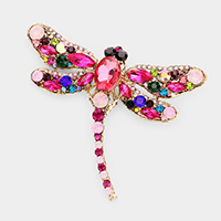 Crystal Rhinestone Dragonfly Brooch / Pendant