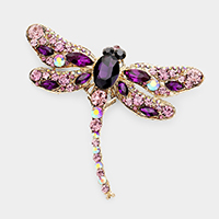 Crystal Rhinestone Dragonfly Brooch / Pendant