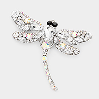 Crystal Rhinestone Dragonfly Brooch / Pendant