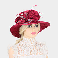 
Bling Stone Trim Lopped Bow Braid Hat 