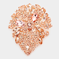 Floral Crystal Rhinestone Pin Brooch