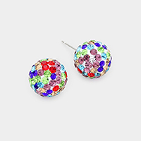 Shamballa Ball Stud Earrings