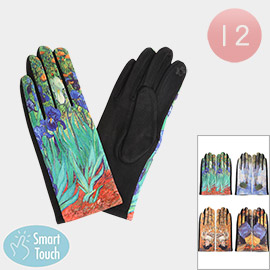 12Pairs - Painting Printed Smart Gloves