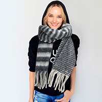 Striped Cozy Oblong Scarf