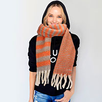 Striped Cozy Oblong Scarf