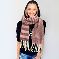 Striped Cozy Oblong Scarf