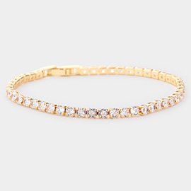 Brass Metal Tennis Evening Bracelet