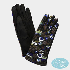 Multi Color Yarn Smart Touch Gloves