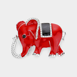 Enamel Elephant Pin Brooch