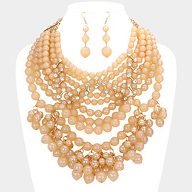 Bubble Multi Layered Statement Necklace