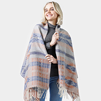 Western Pattern Woven Scarf/Shawl