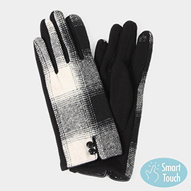 Buffalo Check Patterned Smart Touch Gloves