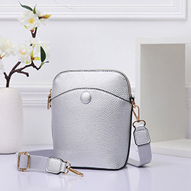 Pebbled Faux Leather Mini Crossbody Bag