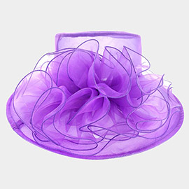 Flower Accented Dressy Hat