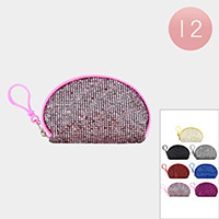 12PCS - Glittered Coin Purses