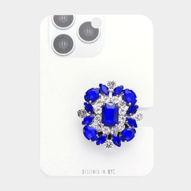 Multi Stone Embellished Adhesive Phone Grip and Stand