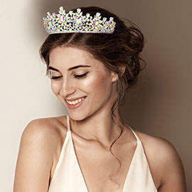 Multi Stone Embellished Princess Tiara