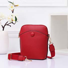 Pebbled Faux Leather Mini Crossbody Bag