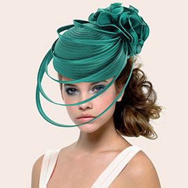 Fabric Pointed Elastic String Dressy Hat