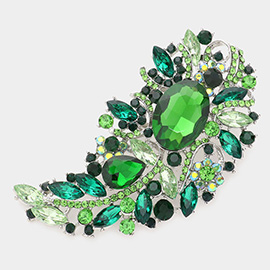 Multi Stone Embellished Pin Brooch