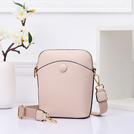 Pebbled Faux Leather Mini Crossbody Bag