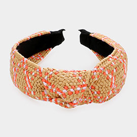 Braided Straw Knot Burnout Headband