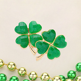 St Patricks Day Clover Stud Earrings