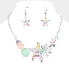 Starfish Shell Sand Dollar Necklace