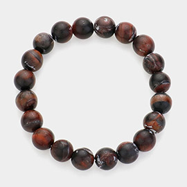 Natural Stone Beaded Stretch Bracelet