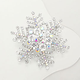 Crystal Pave Snowflake Pin Brooch / Pendant