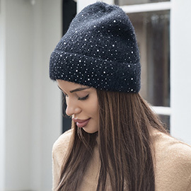 Bling Studded Beanie Hat