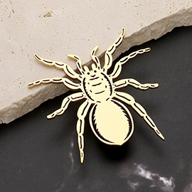 Stainless Steel Cutout Spider Pin Brooch