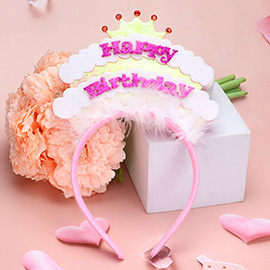 HAPPY BIRTHDAY Message Birthday Crown Headband