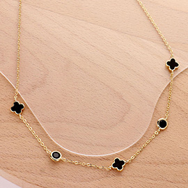 Quatrefoil Charm Station Necklace