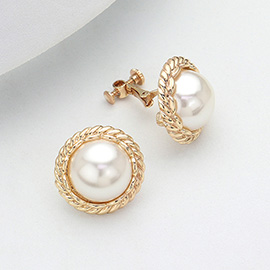 Pearl Clip On Earrings