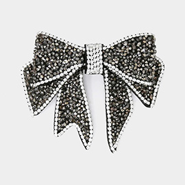 Stone Paved Bling Studded Bow Barrette