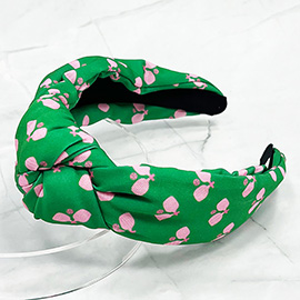 Pickleball Pattern Printed Knot Headband