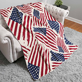 American Flag Throw Blanket