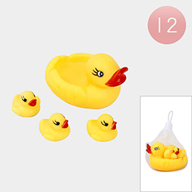 12 SET OF 4 - Rubber Duck Bath Toys