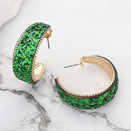 Glittered Hoop Earrings