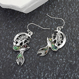 Abalone Mermaid Dangle Earrings