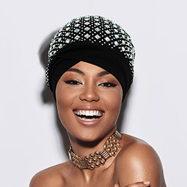 Diamond Stone Bling Studded Turban Hat