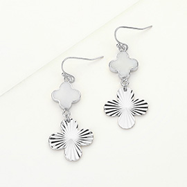 Quatrefoil Link Dropdown Dangle Earrings