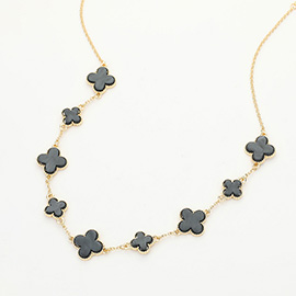 Quatrefoil Station Necklace