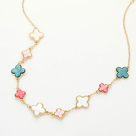 Quatrefoil Station Necklace