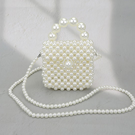 Mini Pearl Flap Crossbody Bag