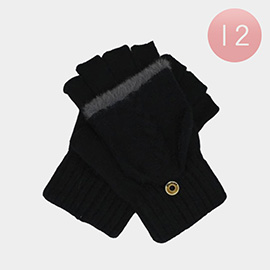 12Paris - Fingerless Mittens Flap Gloves