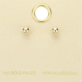 18K Gold Filled Ball Stud Earrings