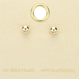 18K Gold Filled Ball Stud Earrings