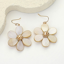 Resin Flower Dangle Earrings